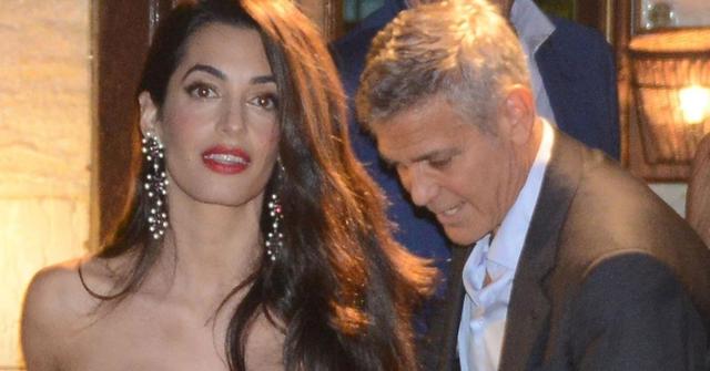 //george clooney and amal dine out with matt damon and luciana barroso in italy pp