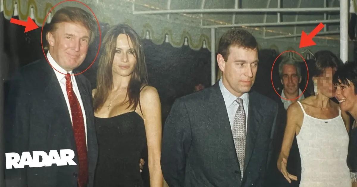 jeffrey epstein, donald and melania trump.