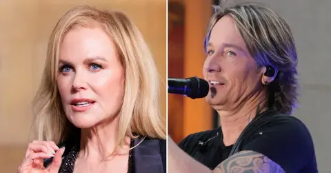 Split photos of Nicole Kidman and Keith Urban