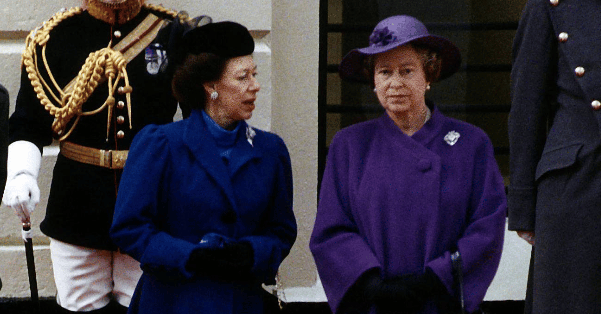 Photo of Princess Margaret and Queen Elizabeth