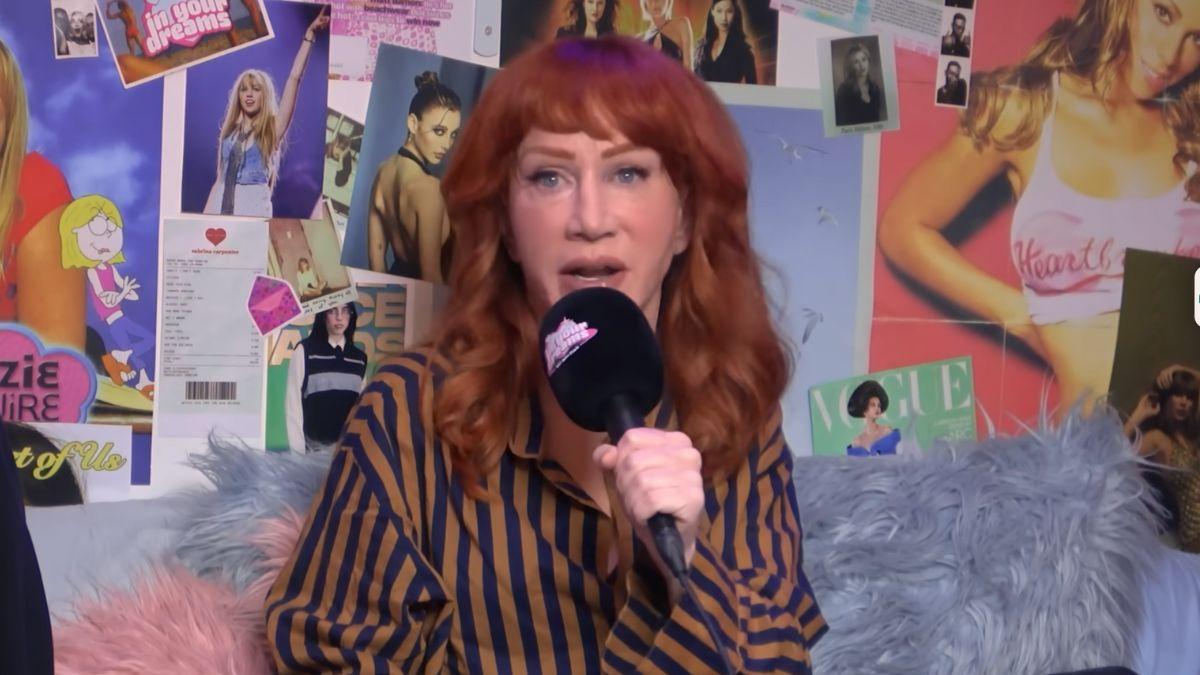 image of Kathy Griffin criticized Joe Rogan for spreading conspiracy theories and influencing vaccination decisions.