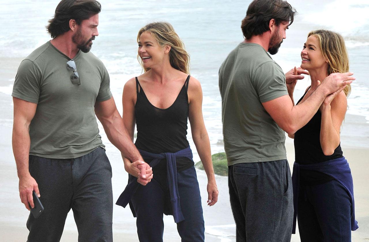 Denise Richards & Aaron Phypers Show PDA On Beach Honeymoon