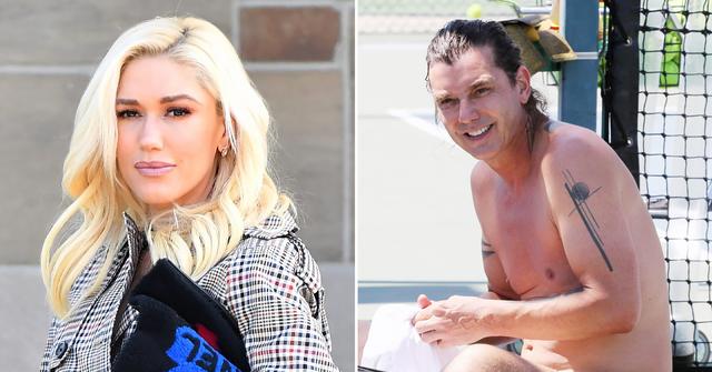 gavin rossdale shirtless sweaty tennis photos ex gwen stefani wedding married blake r