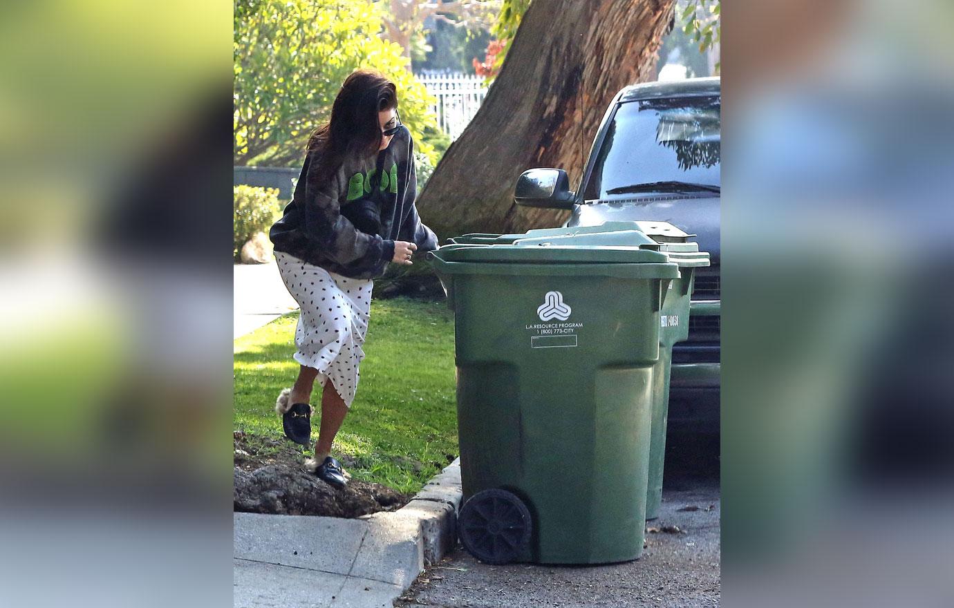 Vanessa Hudgens Takes Out Trash