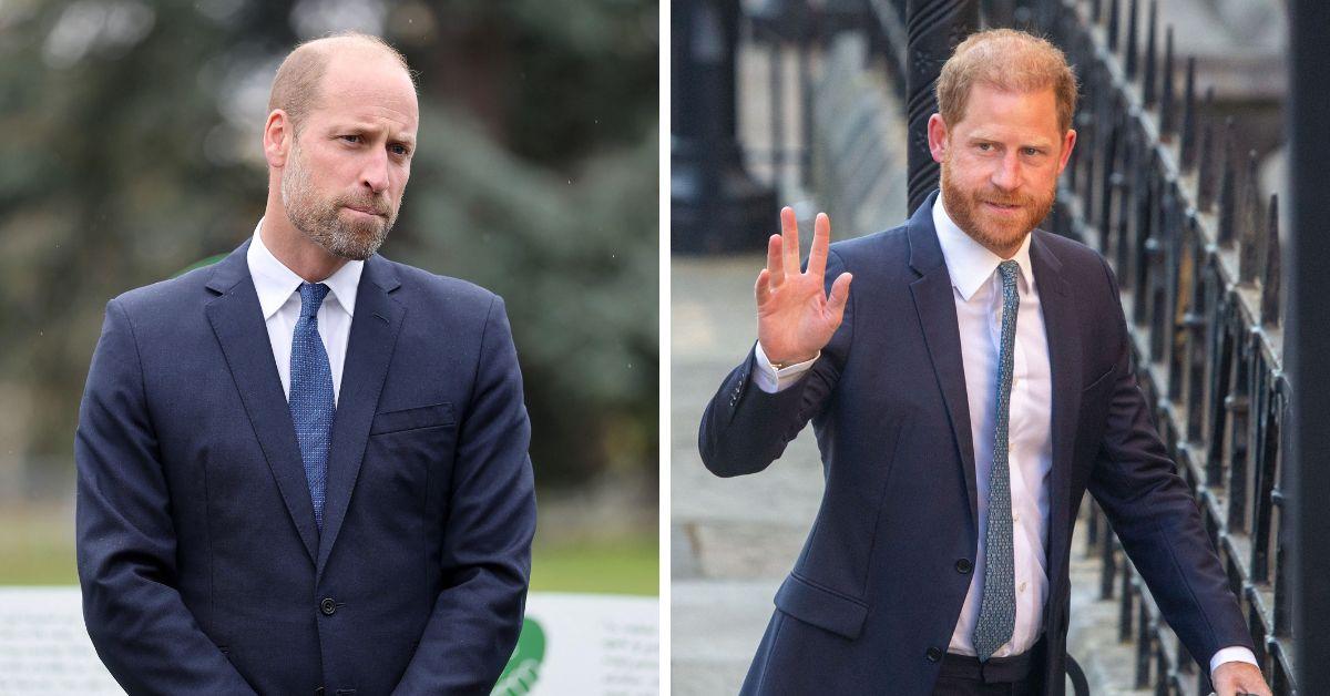 Split photos Prince William and Prince Harry