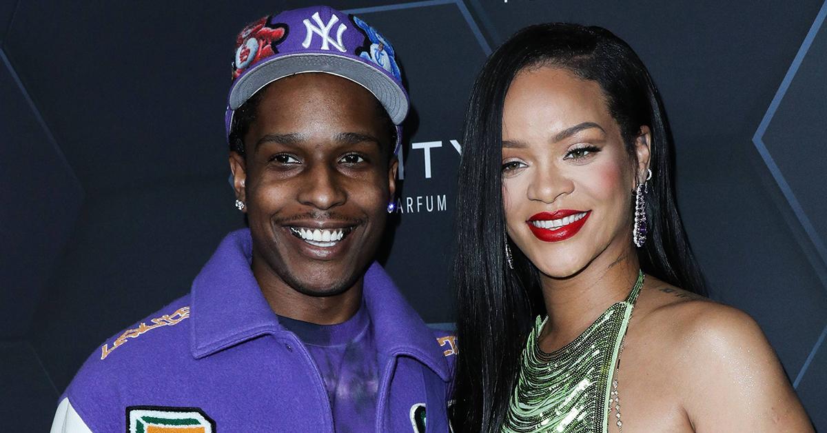 Pregnant Rihanna, A$AP Rocky match in denim at Louis Vuitton show