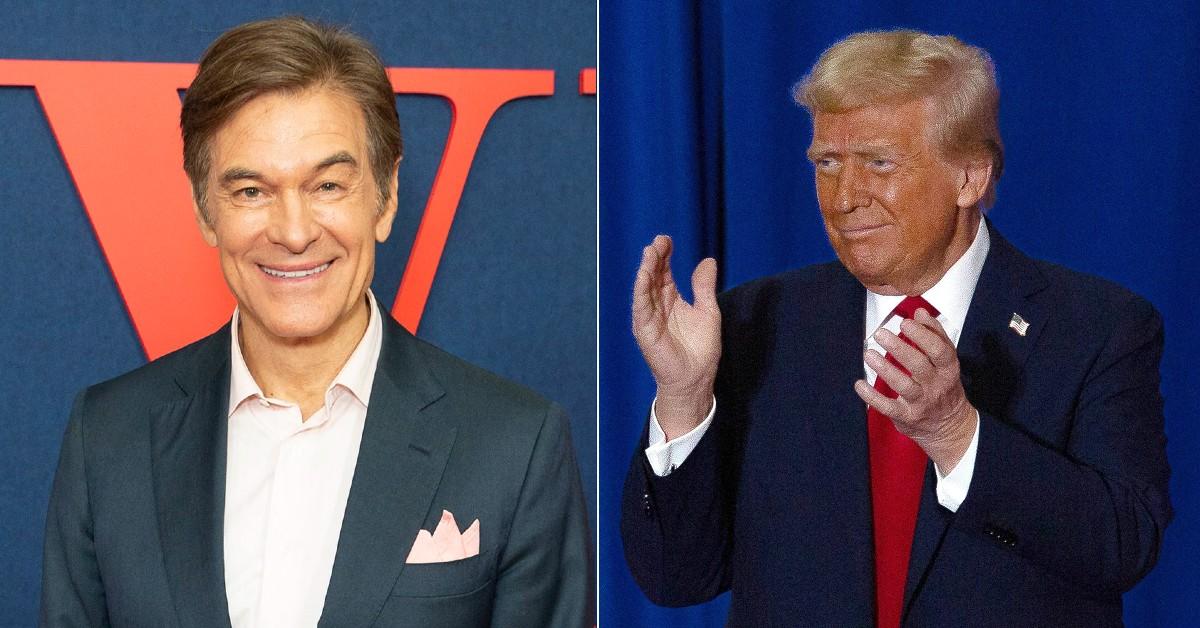 Composite photo of Mehmet Oz, Donald Trump