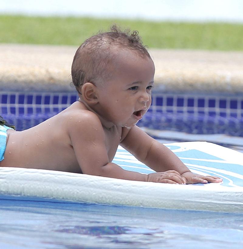 im kardashian saint west north west mexico vacation pool pics